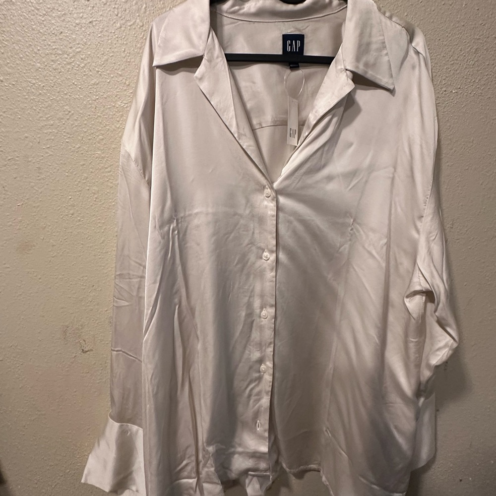 GAP Cream Satin Shirt